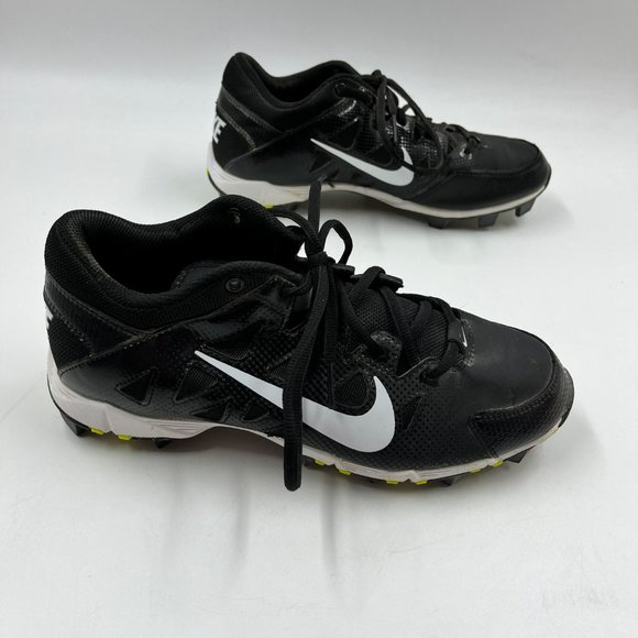 Nike Softball Cleats Womens 8.5 Black White 684680-010 Hyperdiamond Keystone - Picture 3 of 8